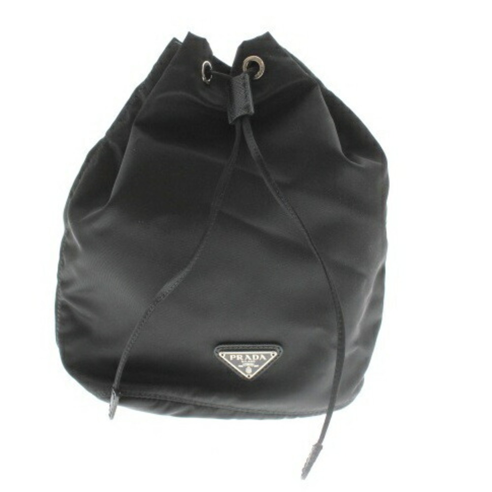 Prada Nylon Drawstring Pouch Black - image 1